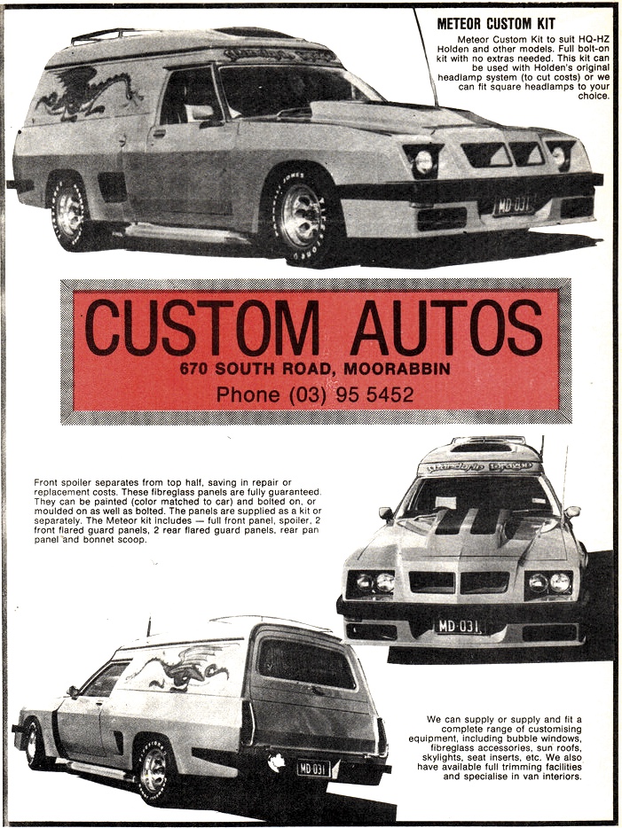 1978 Custom Autos Moorabbin HQ-HZ Holden & Other Models